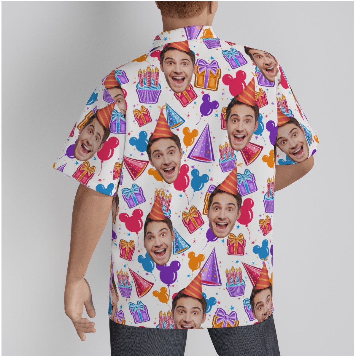 Happy Birthday Custom Face Hawaiian Shirt For Men