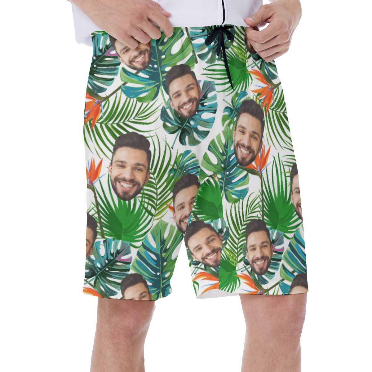 Funny Custom Face Hawaiian Shorts For Men