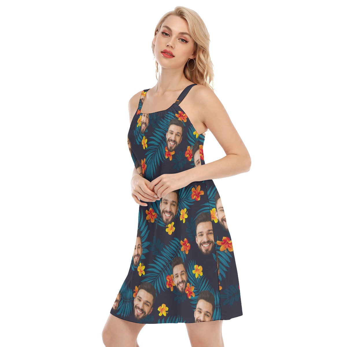 Tropical Multiple Custom Face Dress For Her