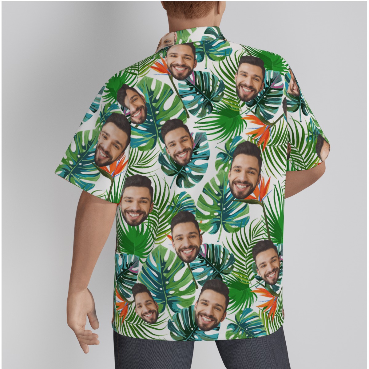 Funny Custom Face Tropical Hawaiian Shirt For Men