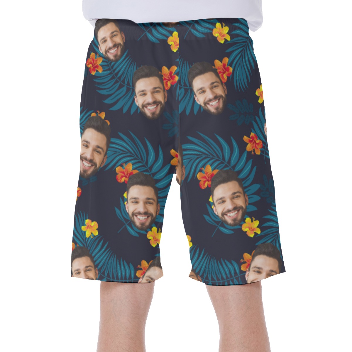 Tropical Multiple Custom Face Men's Swim Trunks