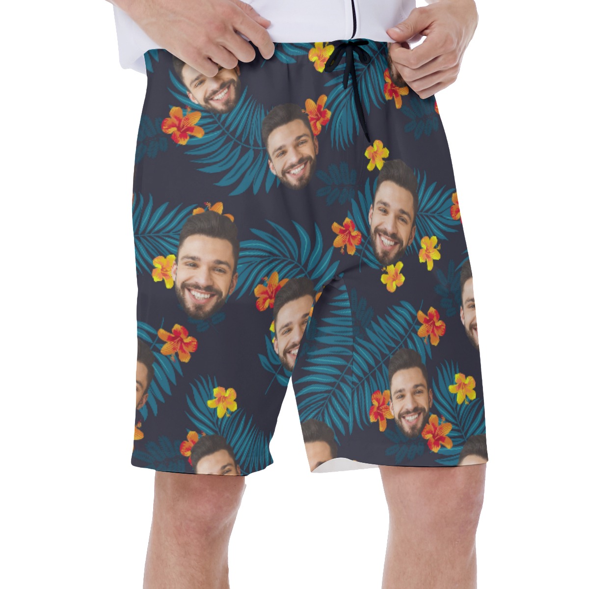 Tropical Multiple Custom Face Men's Swim Trunks