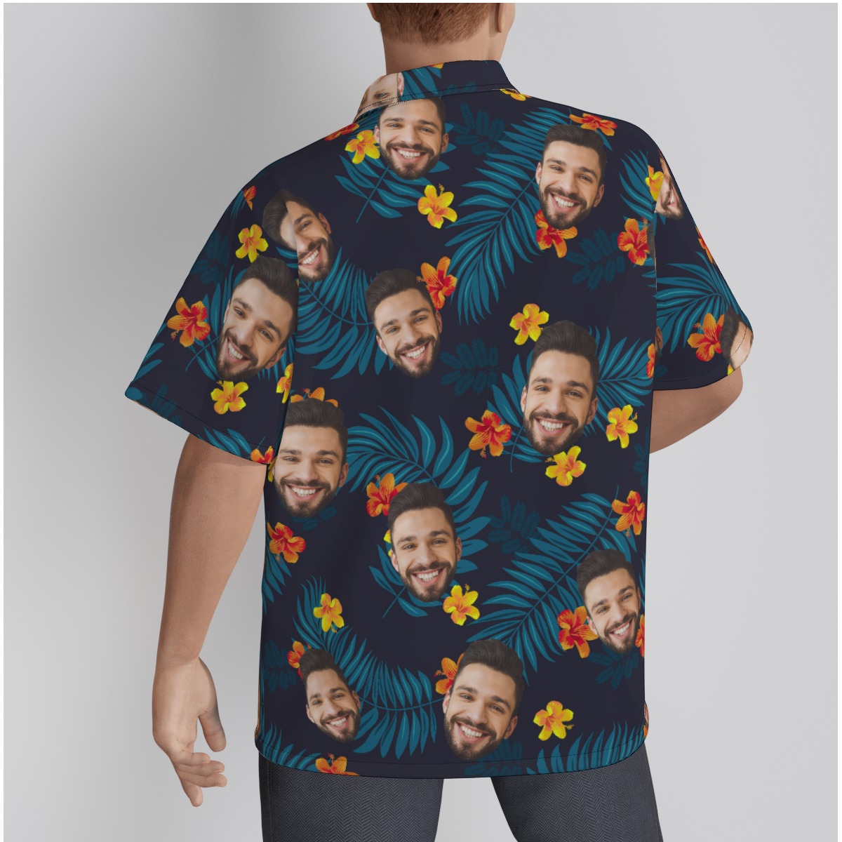 Tropical Multiple Custom Face Button Up Shirt