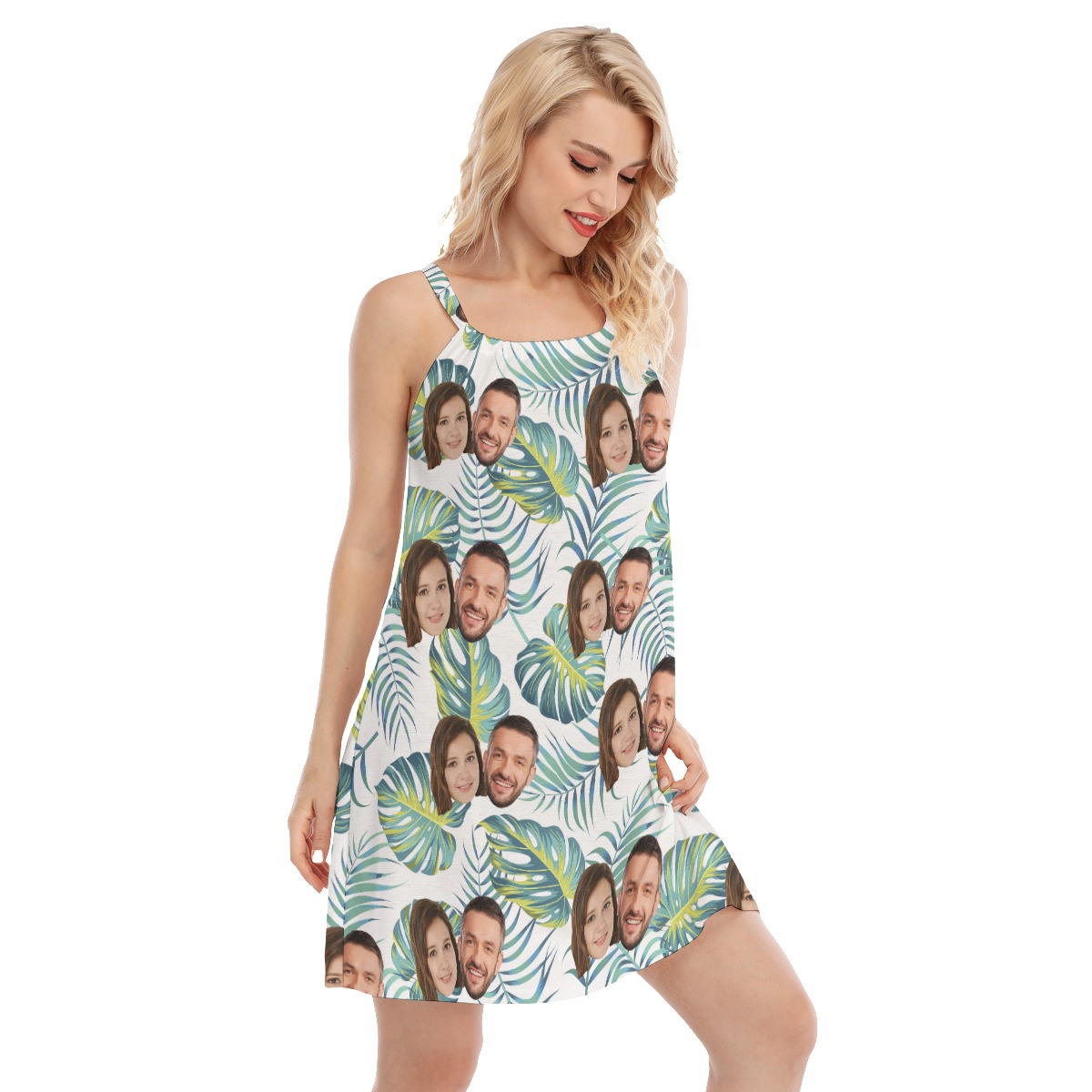 Cool Custom 2 Faces Hawaiian Cami Dress