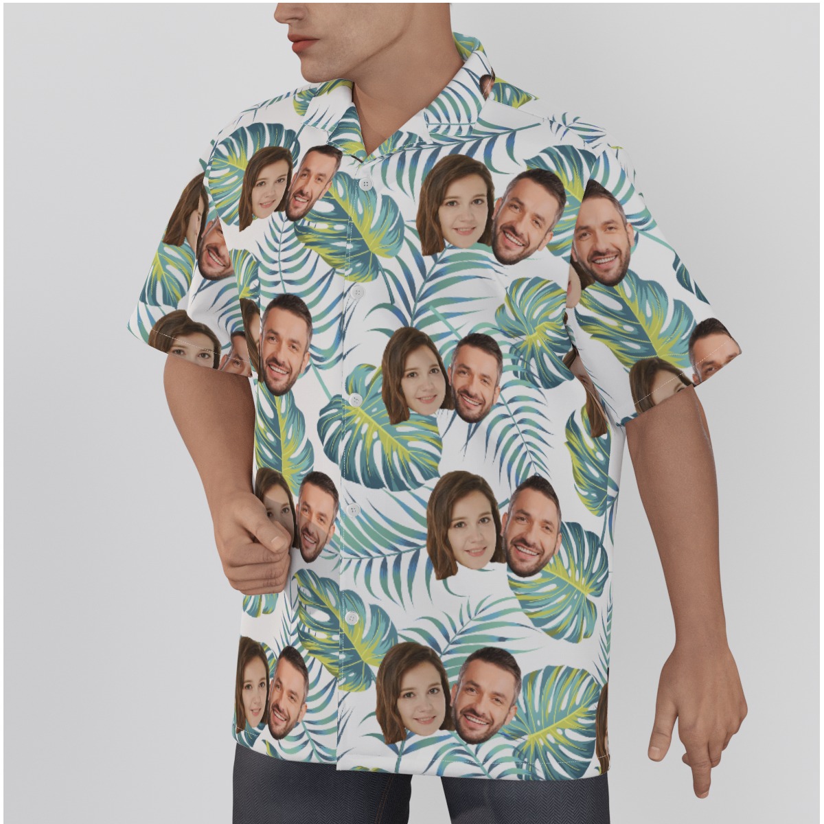 Cool Custom 2 Faces Button Up Tropical Shirt