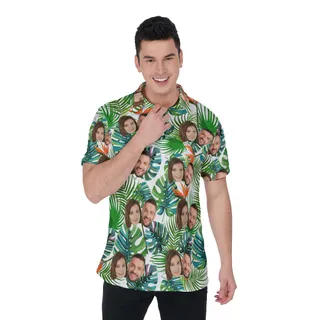 Tropical Leaf Custom 2 Face Men's Polo Shirt