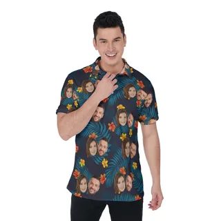 Unique Tropical Custom 2 Faces Men's Polo Shirt
