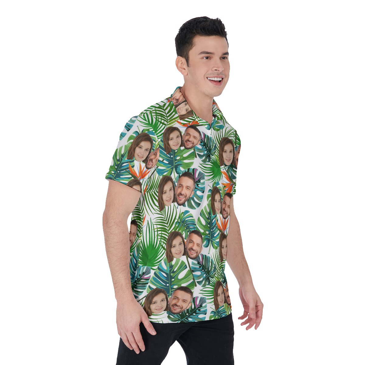Tropical Leaf Custom 2 Face Men's Polo Shirt