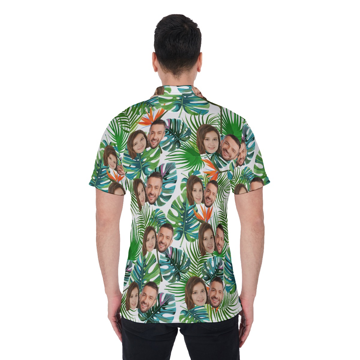 Tropical Leaf Custom 2 Face Men's Polo Shirt