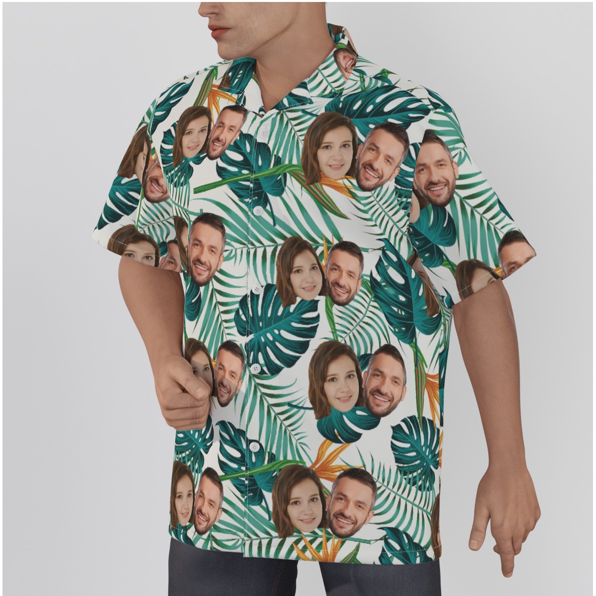 Cool Multi Custom Face Tropical Shirt