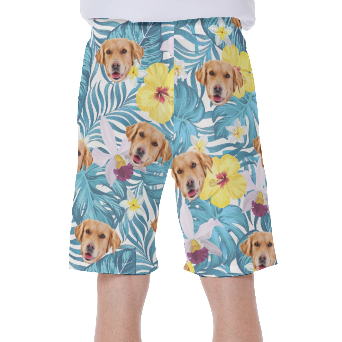 Men's Hawaiian Swim Trunks Custom Pet Face