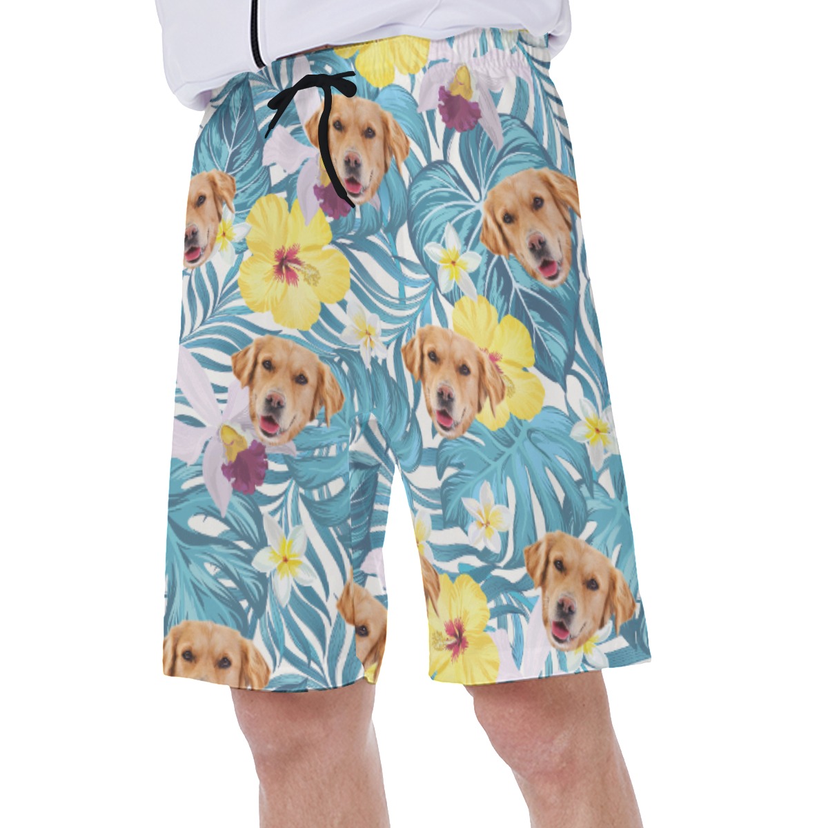Men's Hawaiian Swim Trunks Custom Pet Face