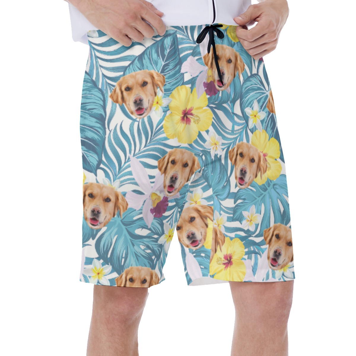 Men's Hawaiian Swim Trunks Custom Pet Face