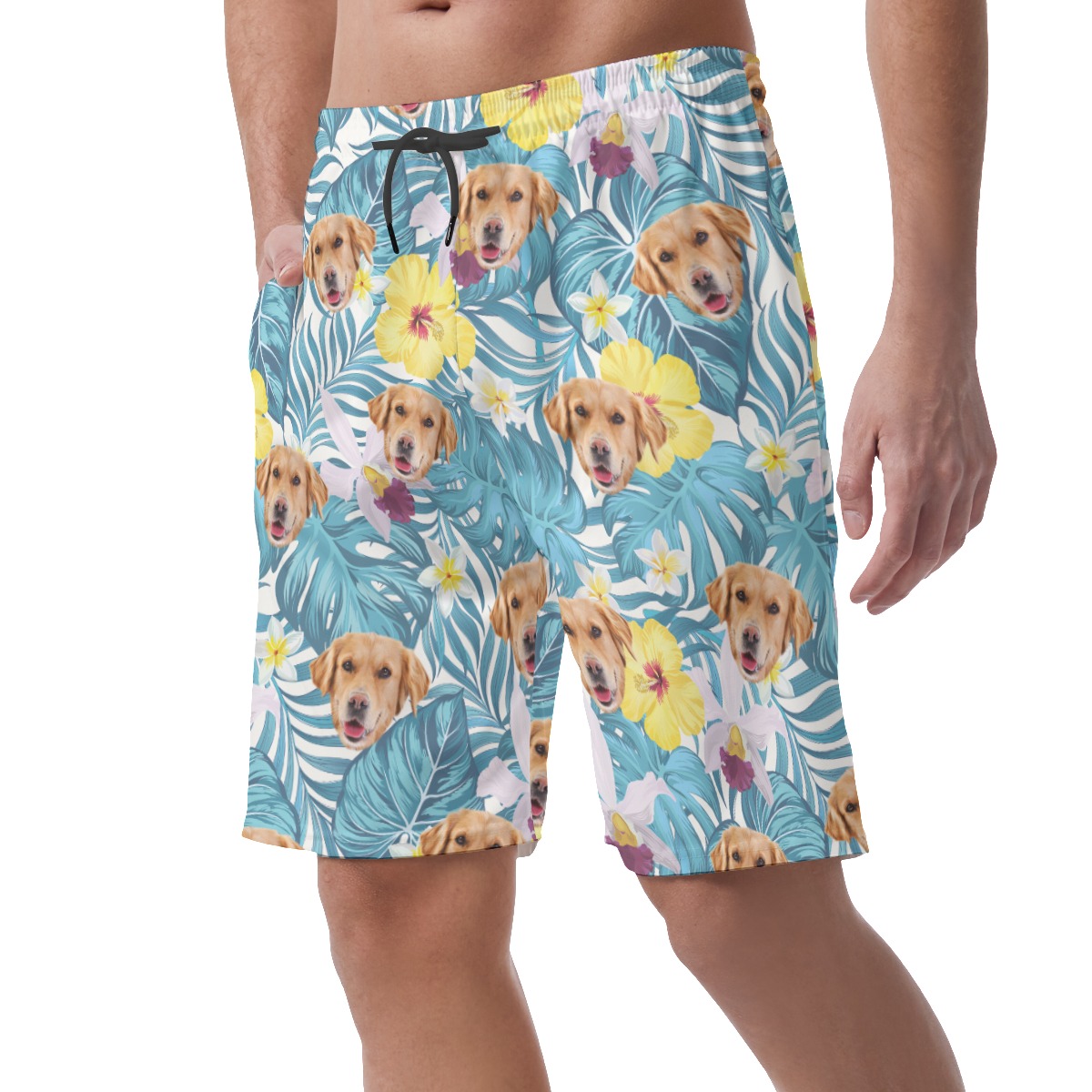 Custom Dog Face Men's Summer Shorts