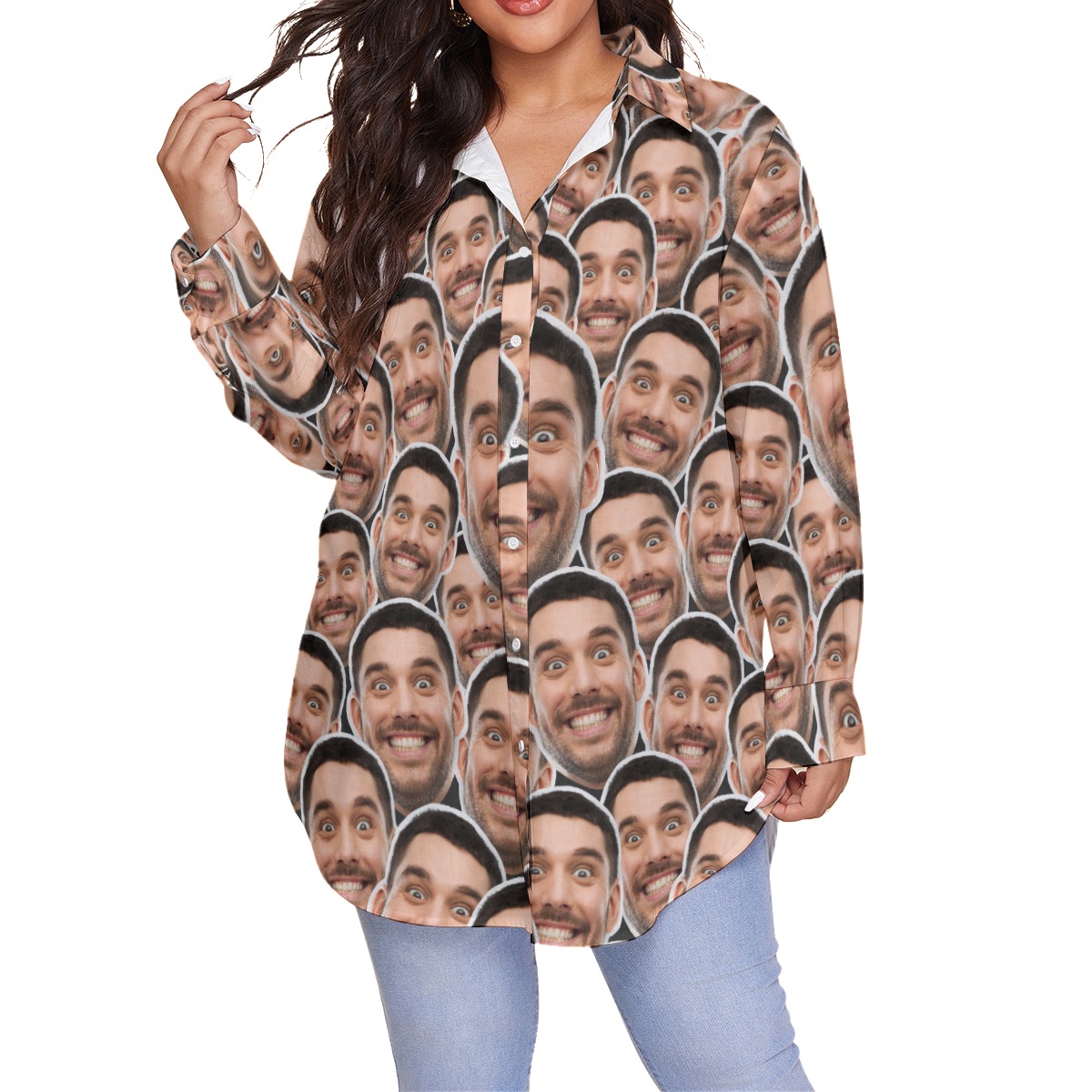 Funny Custom Hawaiian Plus Size Shirt With Multiple Faces - variant image 1