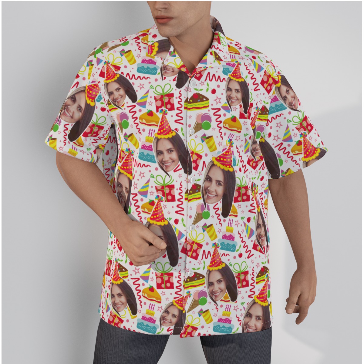 Custom Face Hawaiian Shirt For Birthday Party - variant image 1