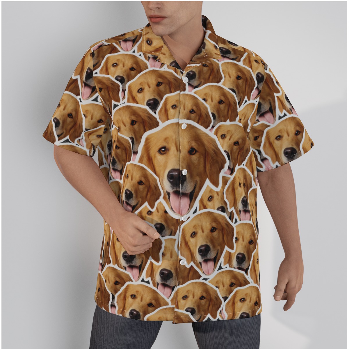 Funny Custom Hawaiian Shirt With Multi Dog Faces