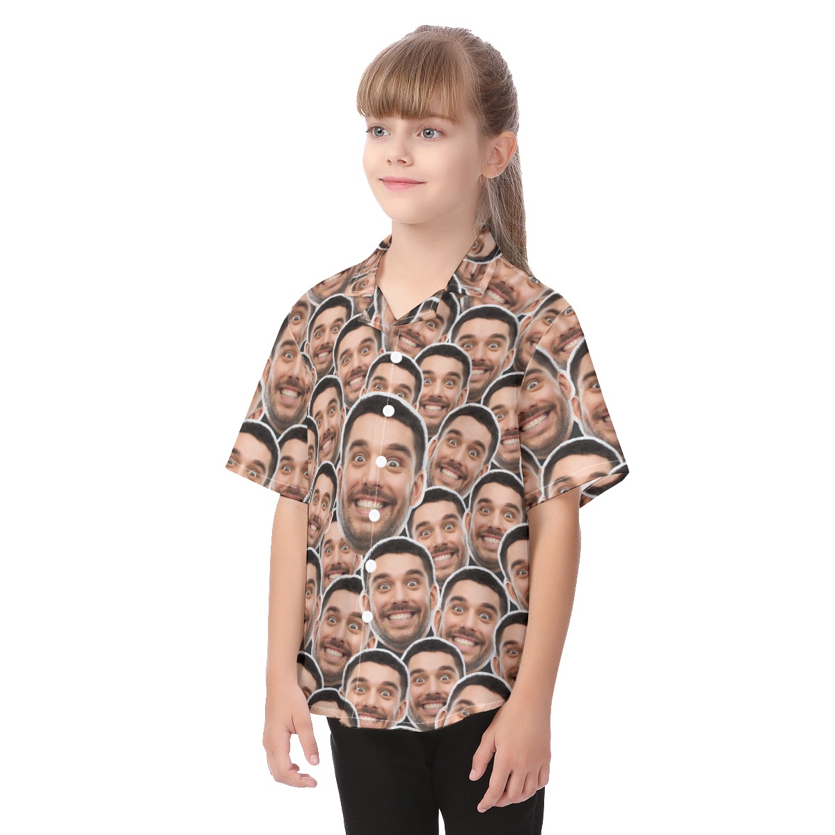 Cute Custom Hawaiian Shirt For Kids With Multiple Faces
