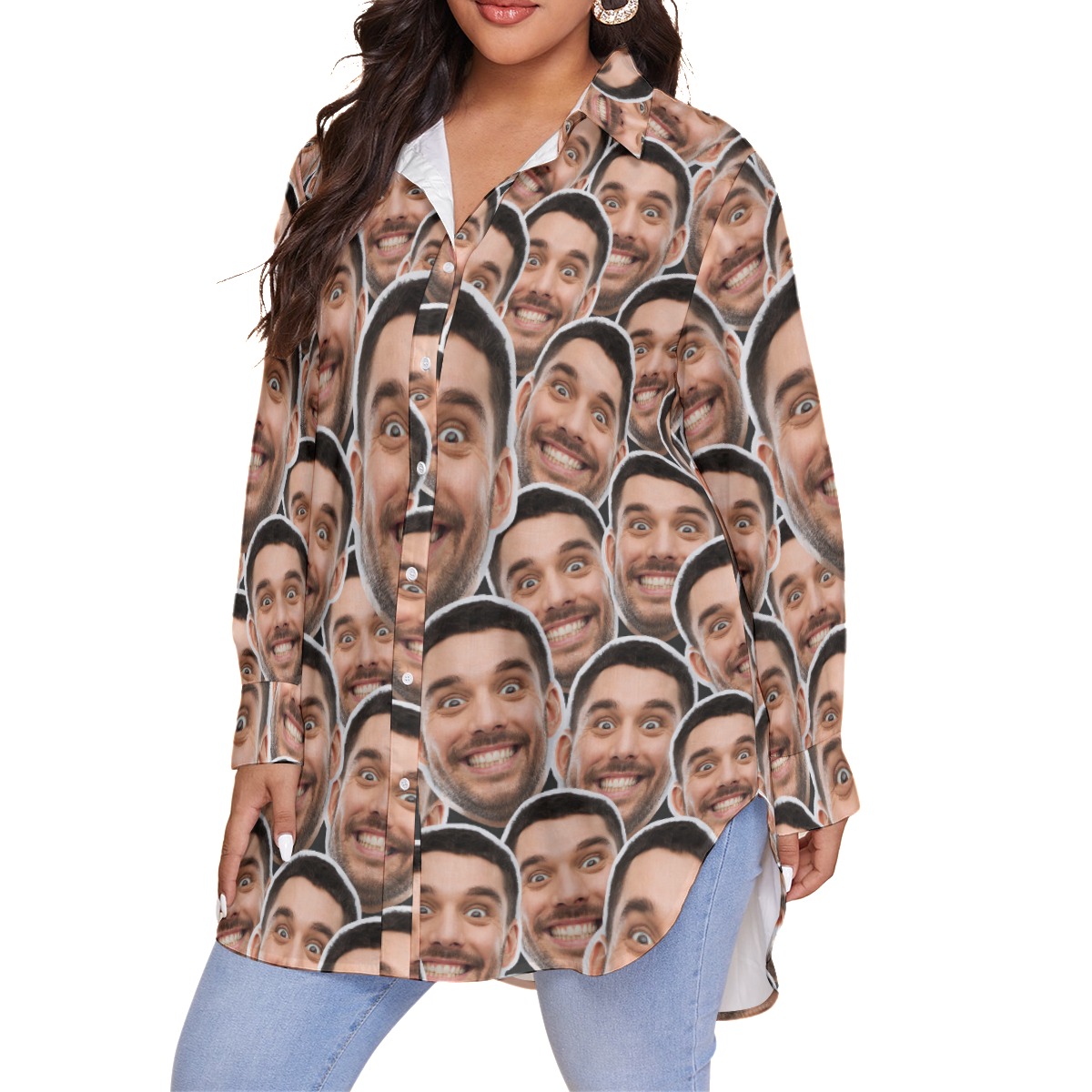 Funny Custom Hawaiian Plus Size Shirt With Multiple Faces