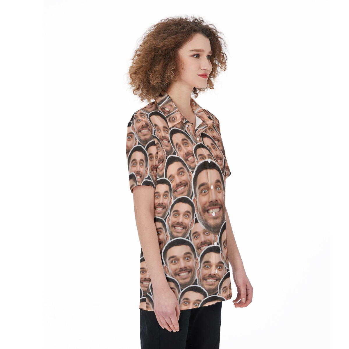 Personalized Women's Hawaiian Shirt With Multiple Faces