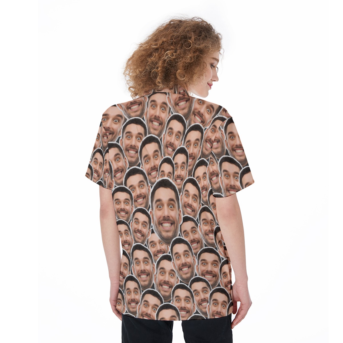 Personalized Women's Hawaiian Shirt With Multiple Faces