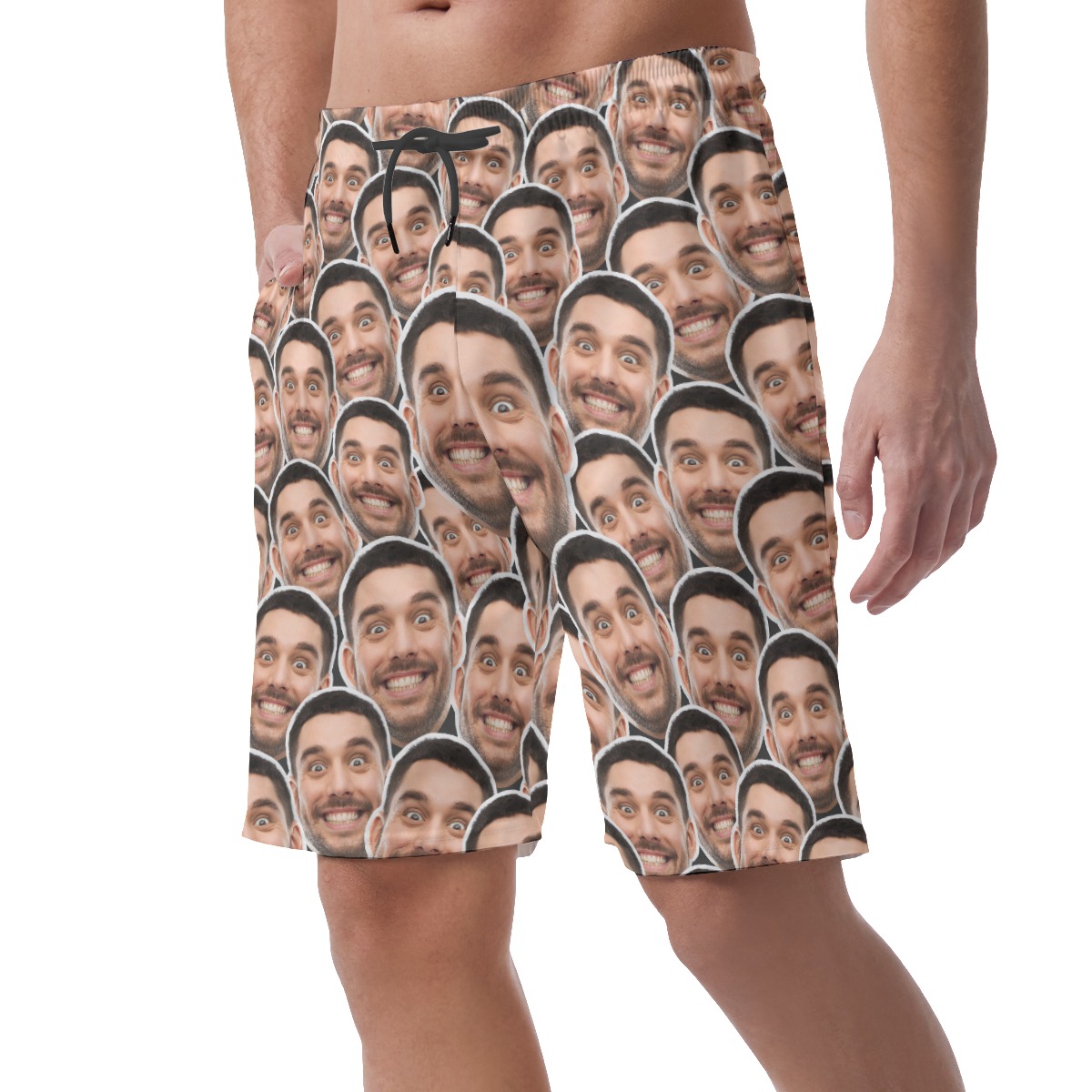 Funny Custom Hawaiian Summer Beach Shorts With Multi Faces