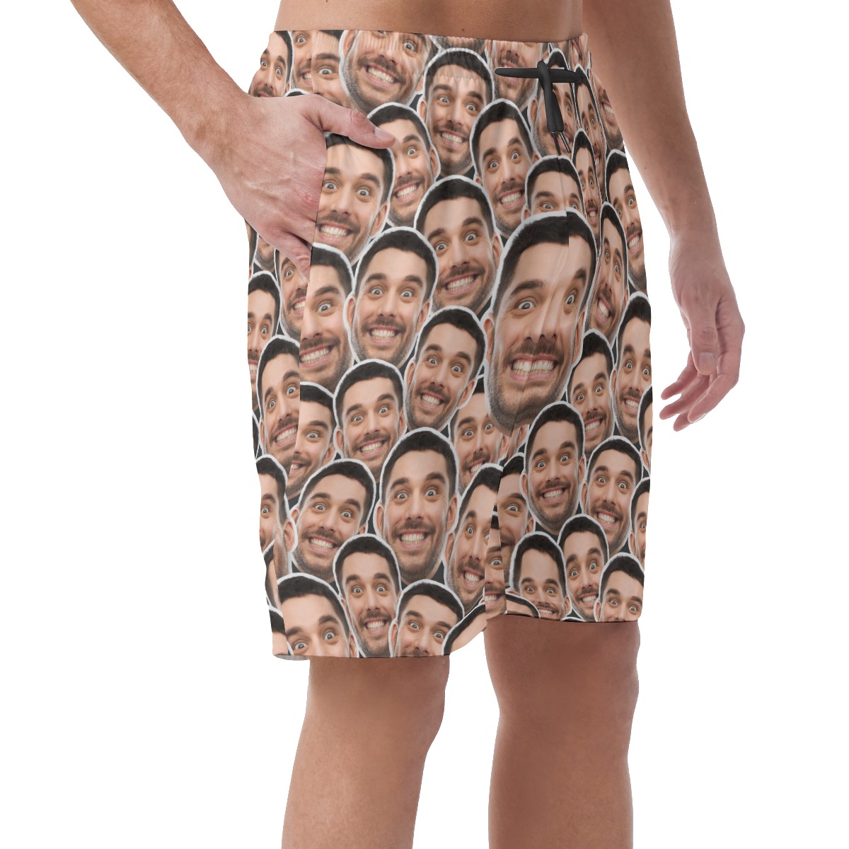 Funny Custom Hawaiian Summer Beach Shorts With Multi Faces