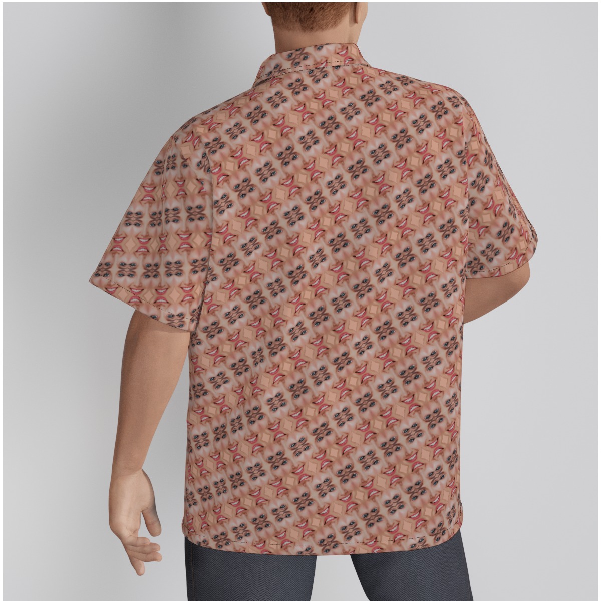 Funny Custom Face Hawaiian Shirt With Optical Illusion Personalised Pattern Design