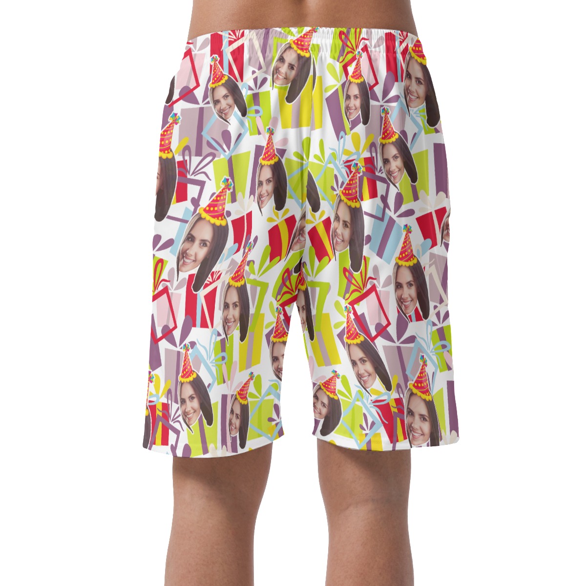 Happy Birthday Custom Face Summer Shorts For Men