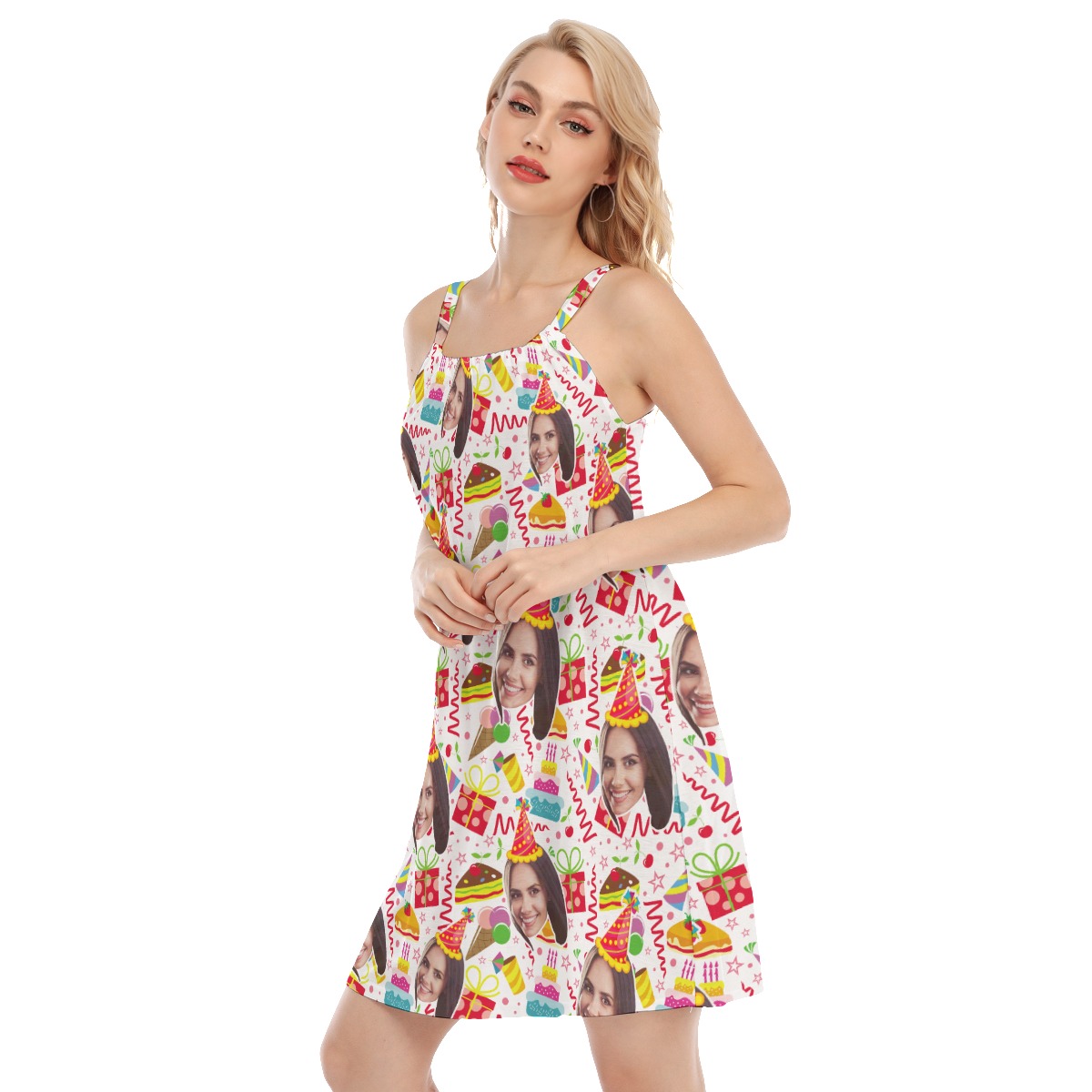 Funny Custom Face Birthday Aloha Dress For Women