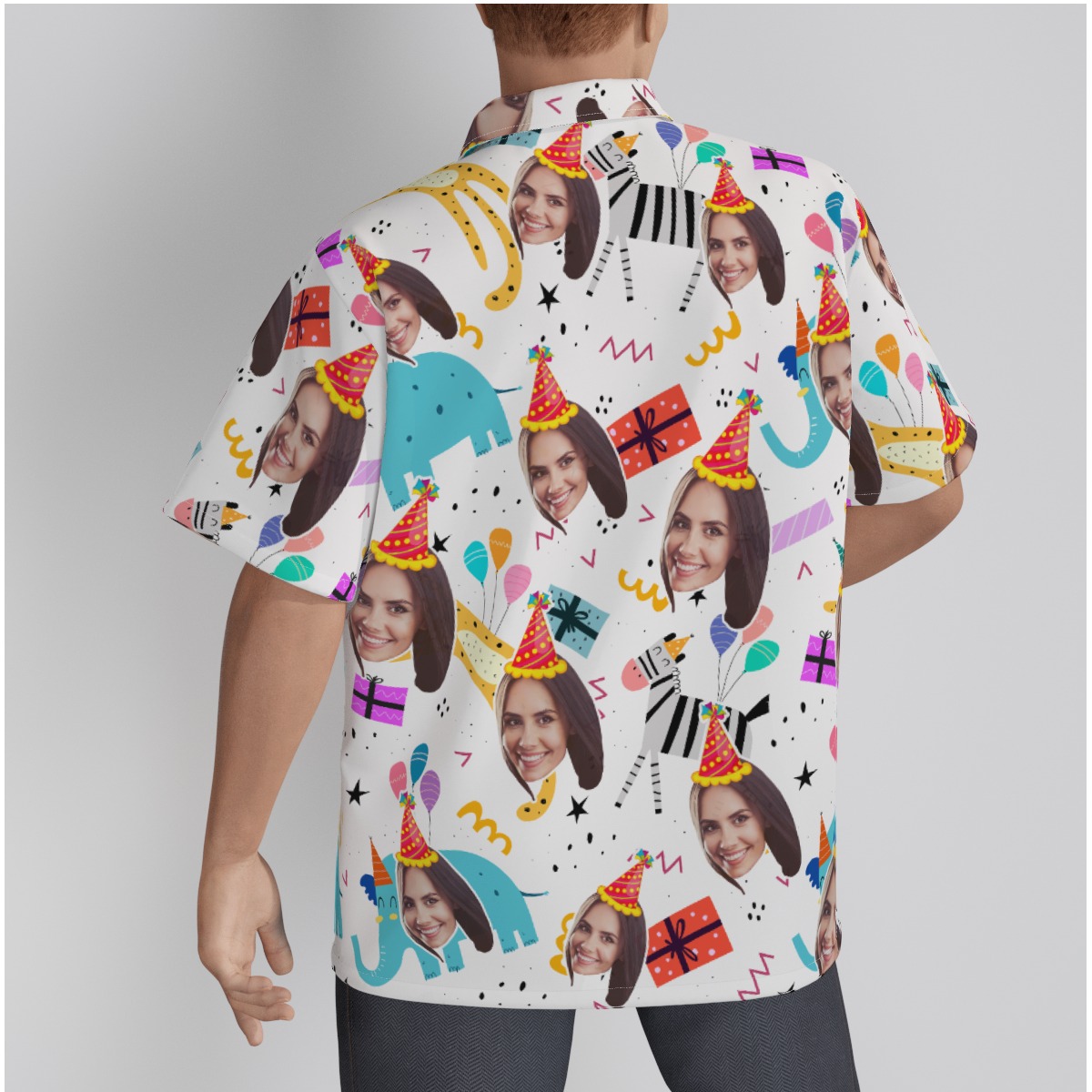 Cute Custom Face Birthday Hawaiian Shirt For Men