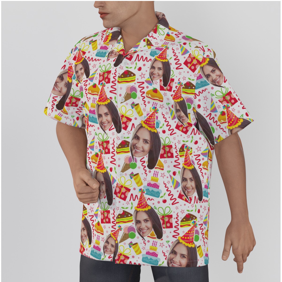 Custom Face Hawaiian Shirt For Birthday Party