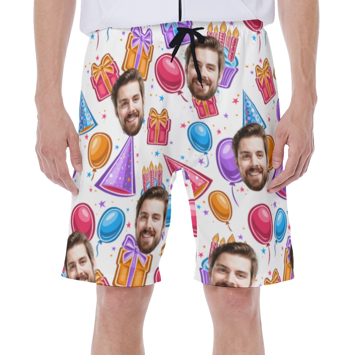 Funny Custom Birthday Men's Hawaiian Shorts - variant image 1