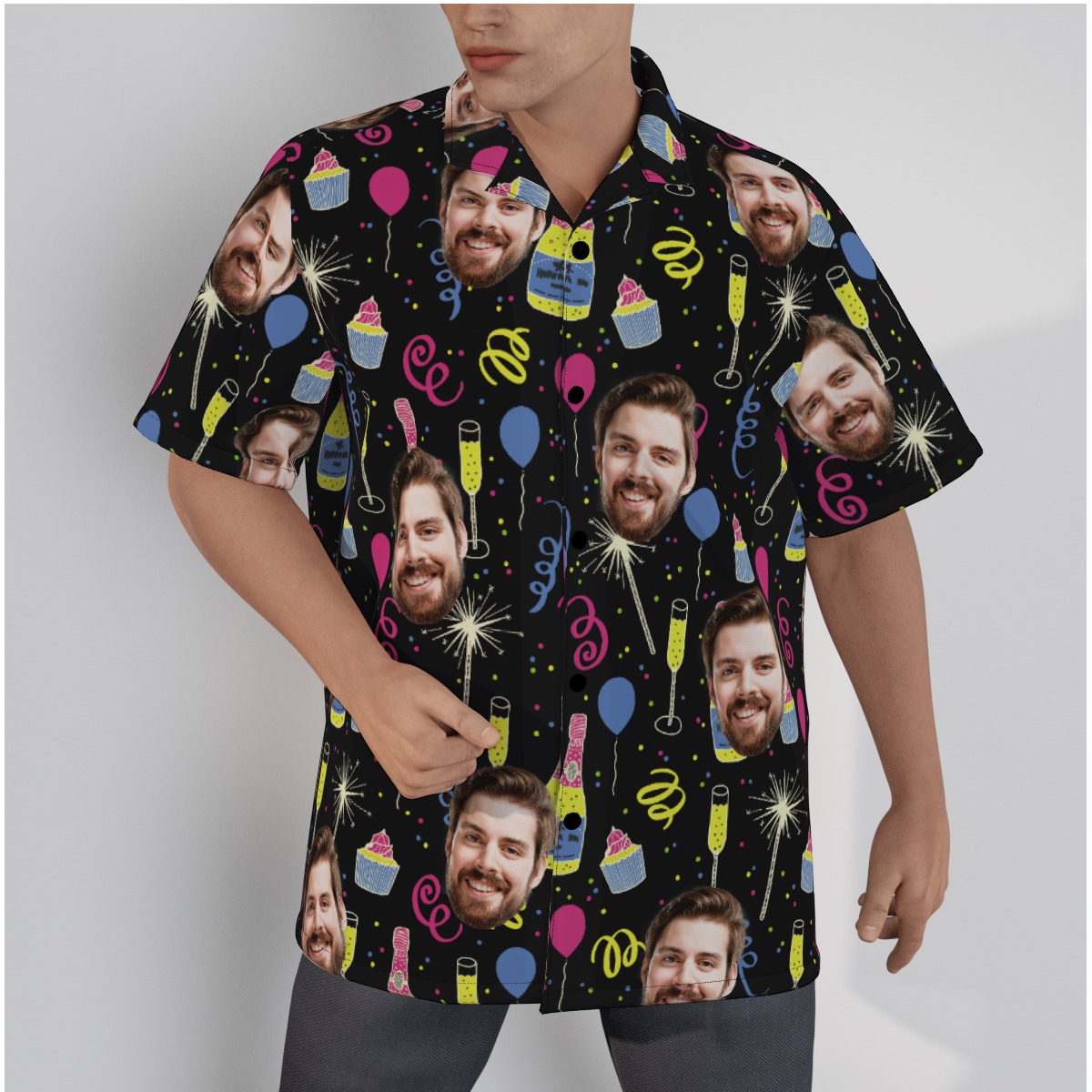 Unique Birthday Gift Hawaiian Shirt With Custom Face - variant image 1
