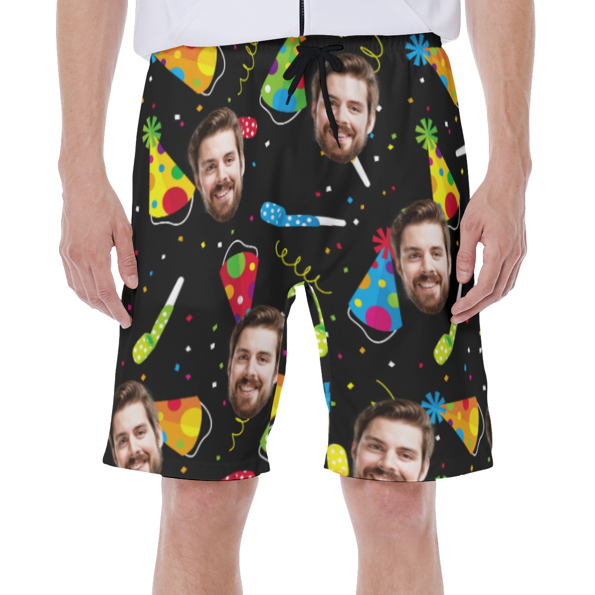 Funny Birthday Custom Face Men's Swim Trunks - variant image 1