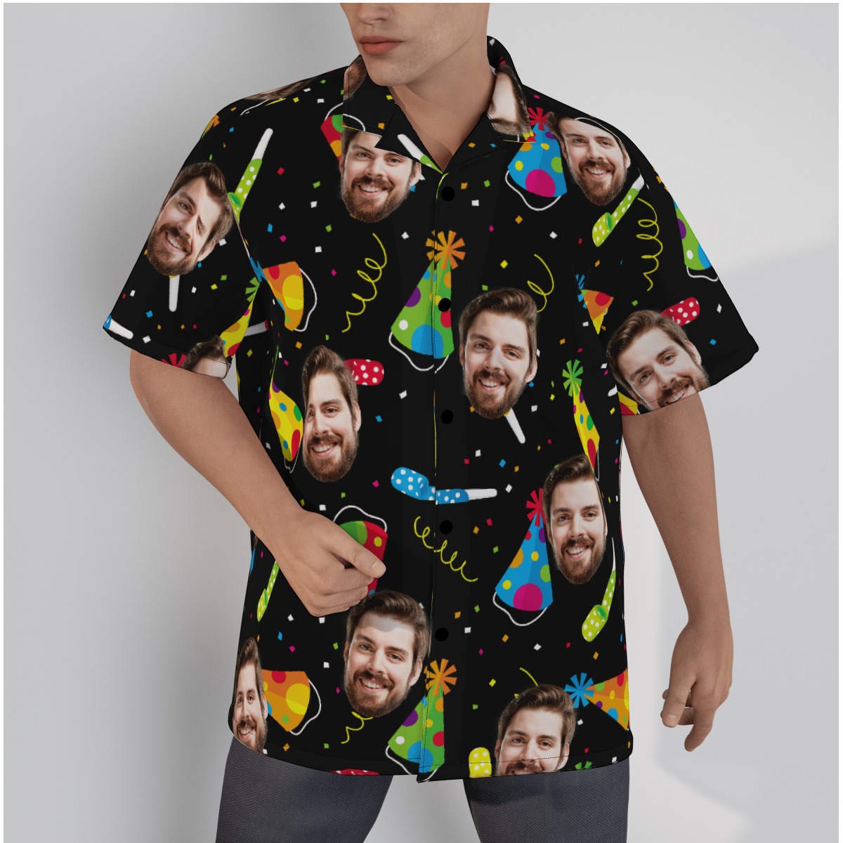 Hilarious Birthday Gift Custom Face Hawaiian Shirt - variant image 1