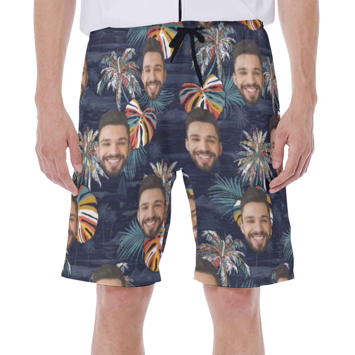 Funny Palm Treen Hawaiian Men's Swim Trunks - variant image 1