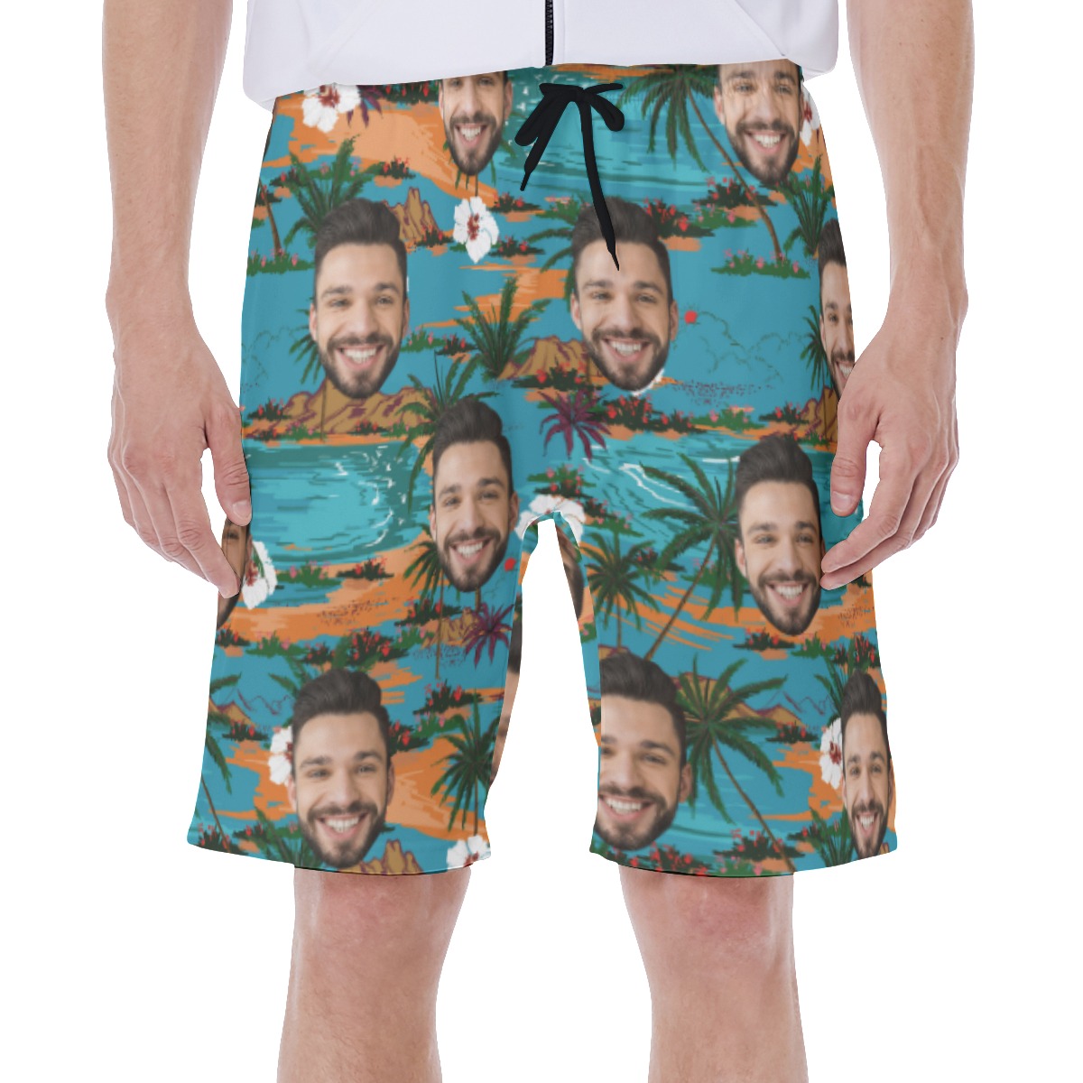 Beach Island Men's Swim Trunks With Custom Face - variant image 1
