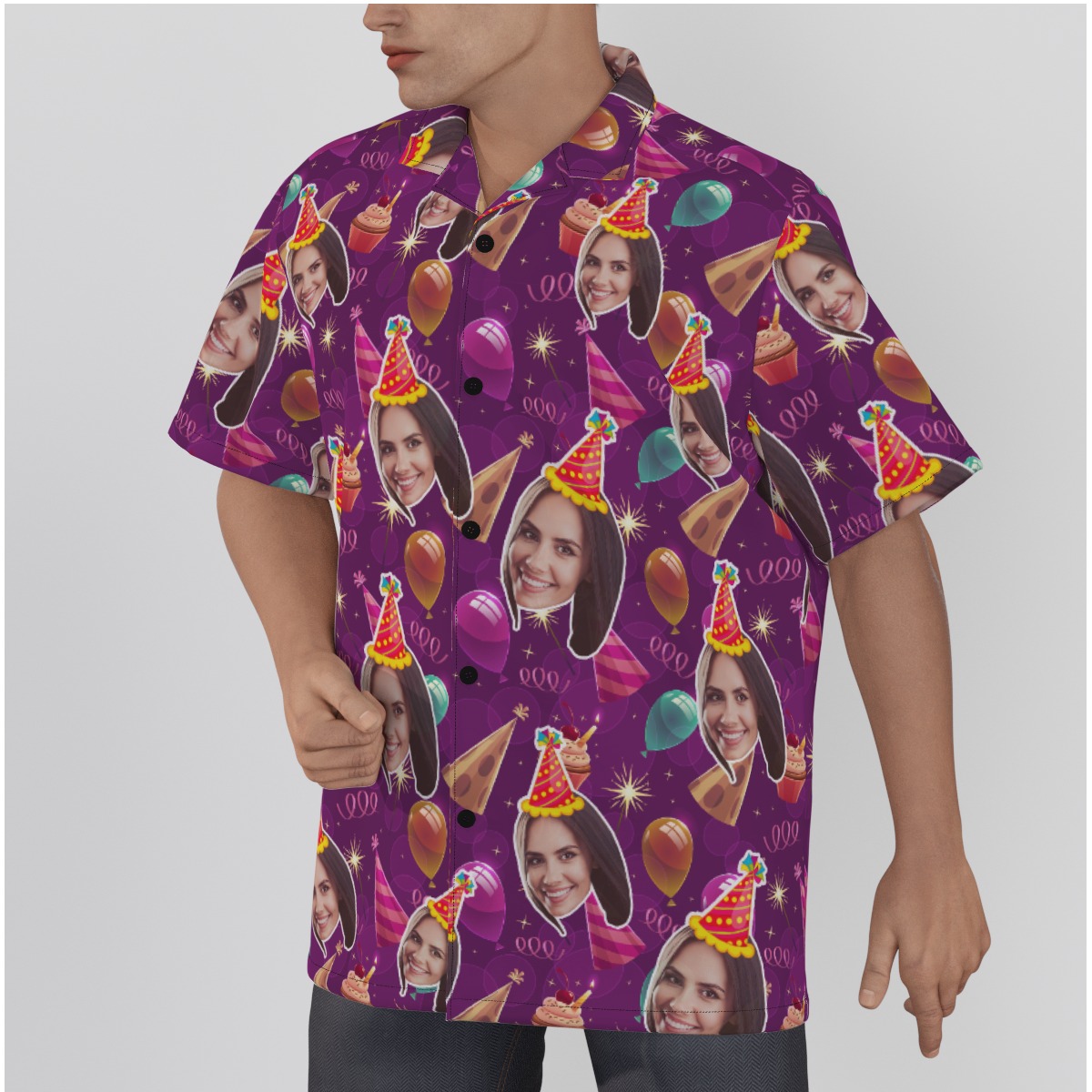Unique Birthday Gift Custom Face Hawaiian Shirt For Men