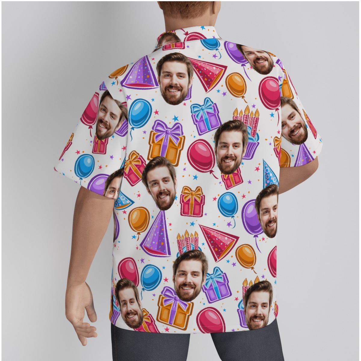 Unique Birthday Gift Custom Face Hawaiian Shirt