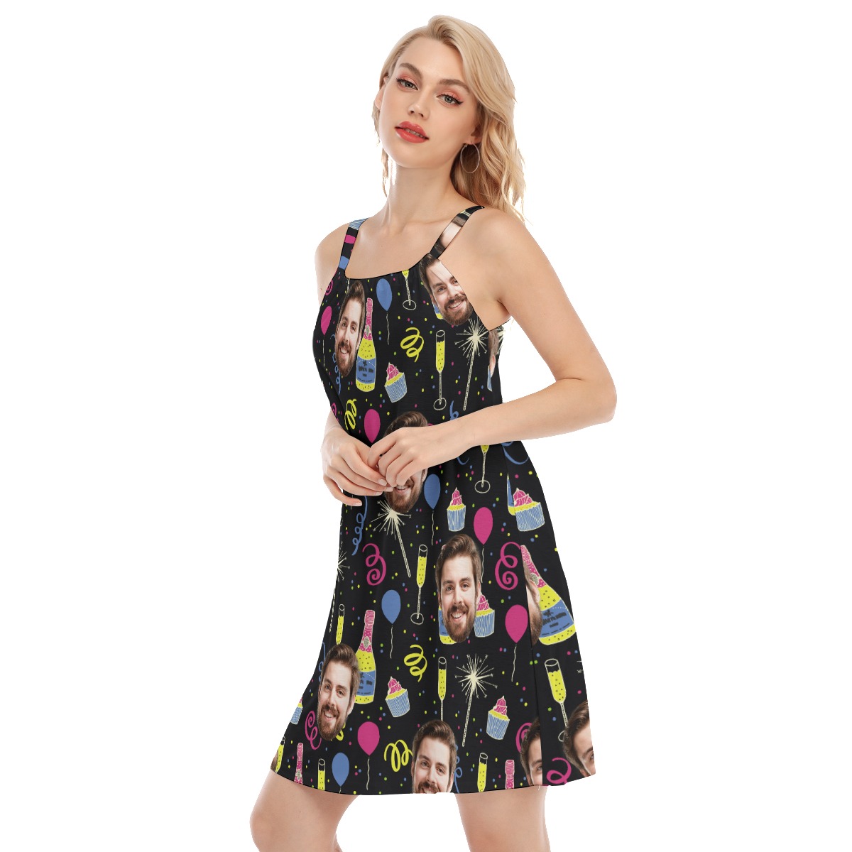 Drinking Birthday Party Custom Face Cami Dress