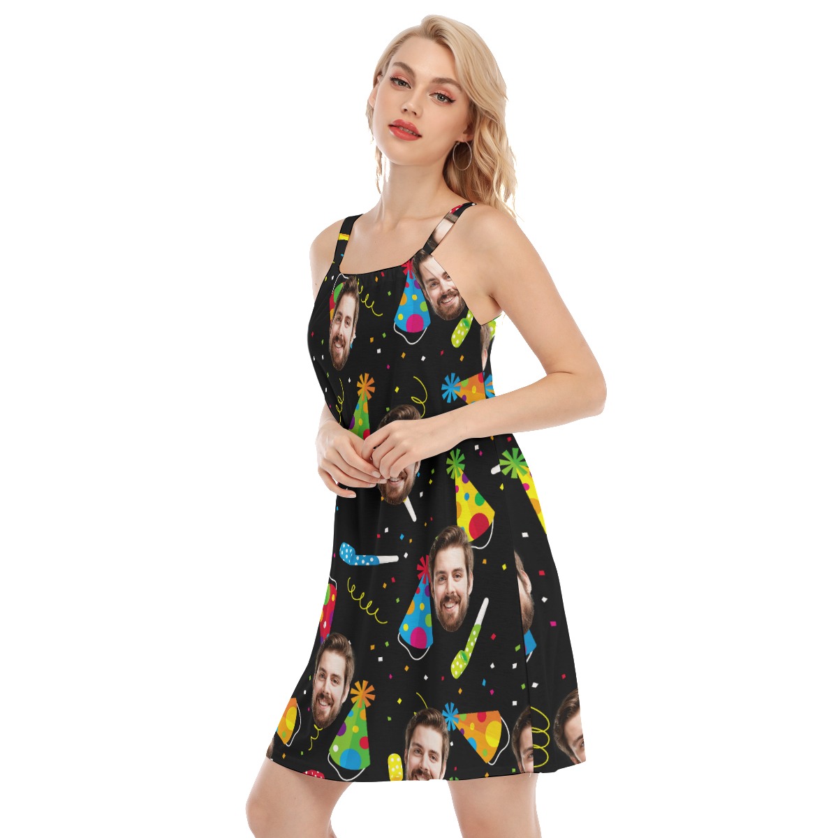 Birthday Custom Face Cami Women's Dress