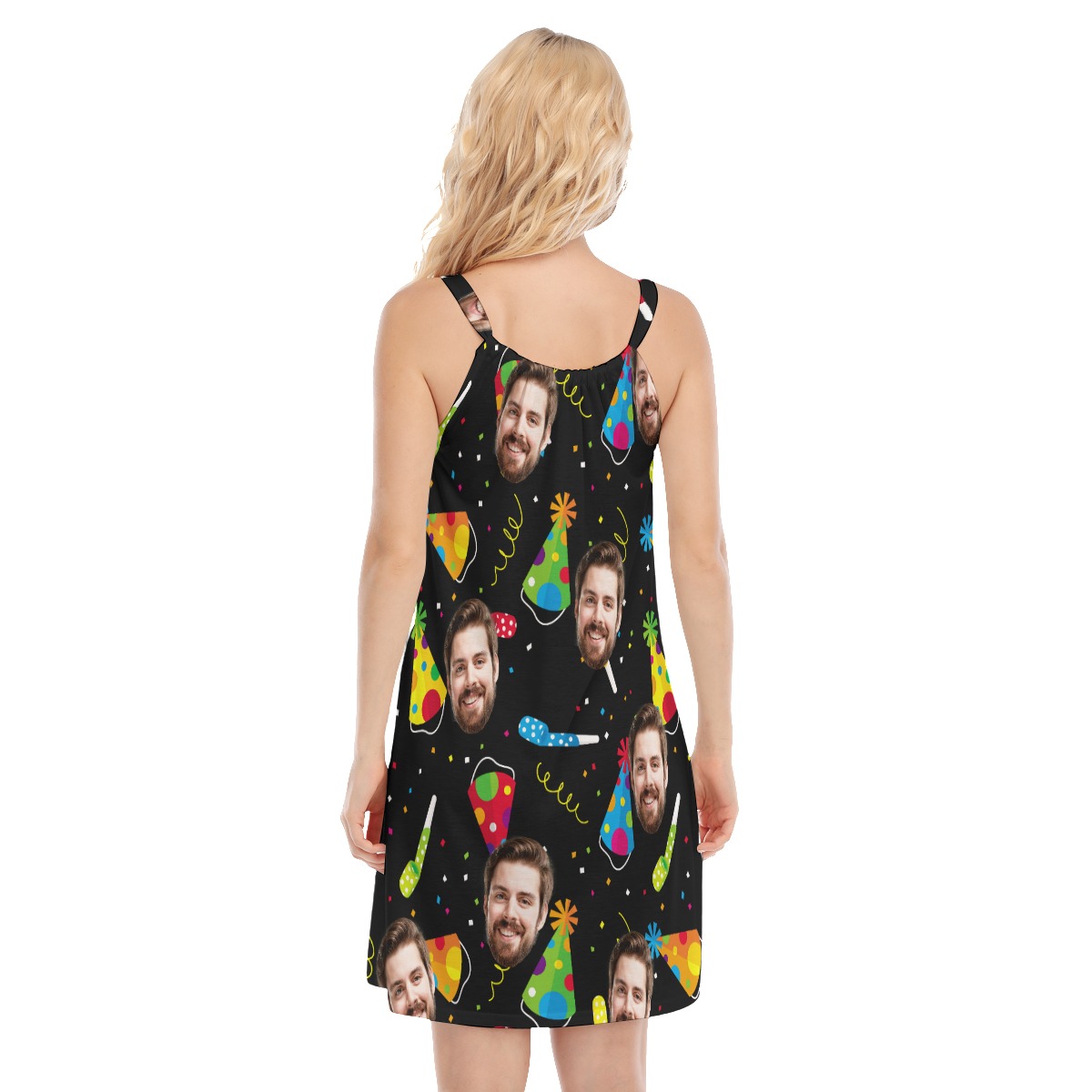 Birthday Custom Face Cami Women's Dress