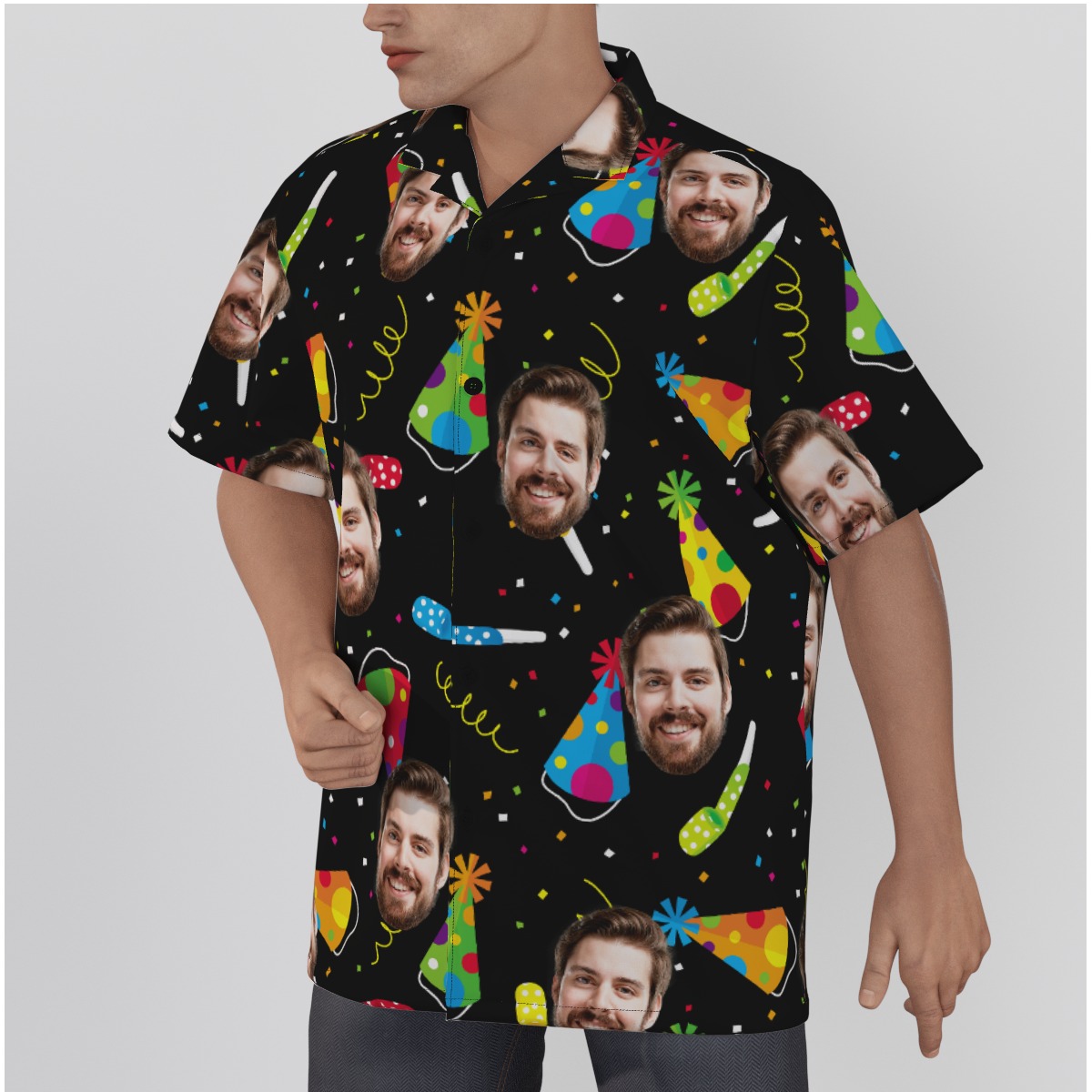 Hilarious Birthday Gift Custom Face Hawaiian Shirt