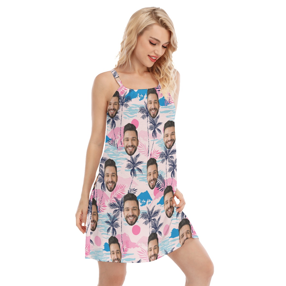 Funny Custom Face Hawaiian Dress For Women