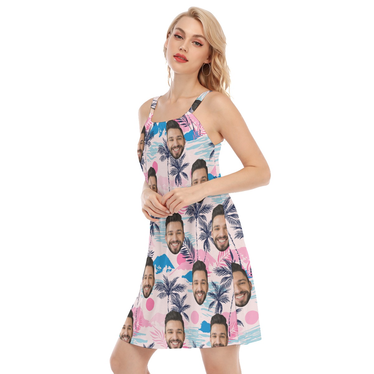 Funny Custom Face Hawaiian Dress For Women