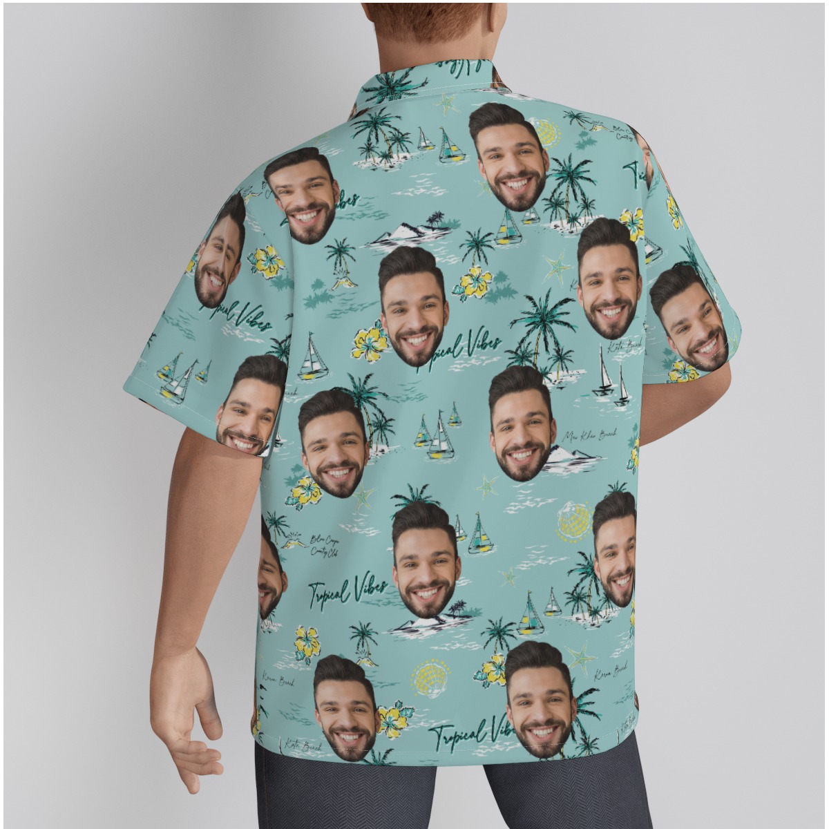 Tropical Vibes Hawaiian Shirt With Custom Face