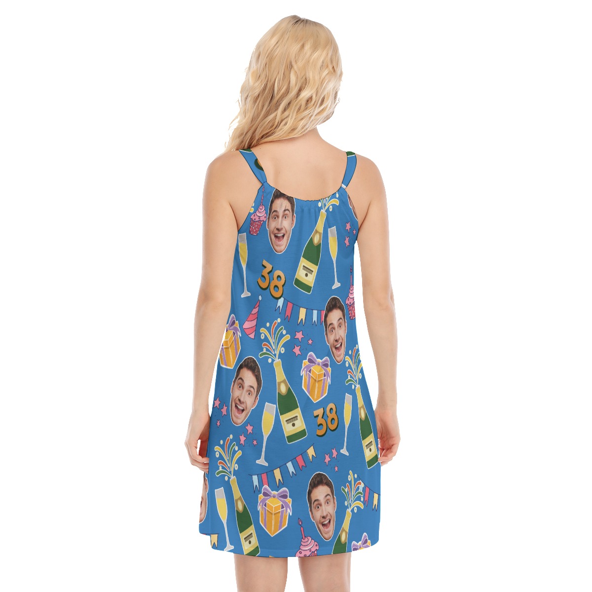 Custom Face Birthday Party Hawaiian Cami Dress