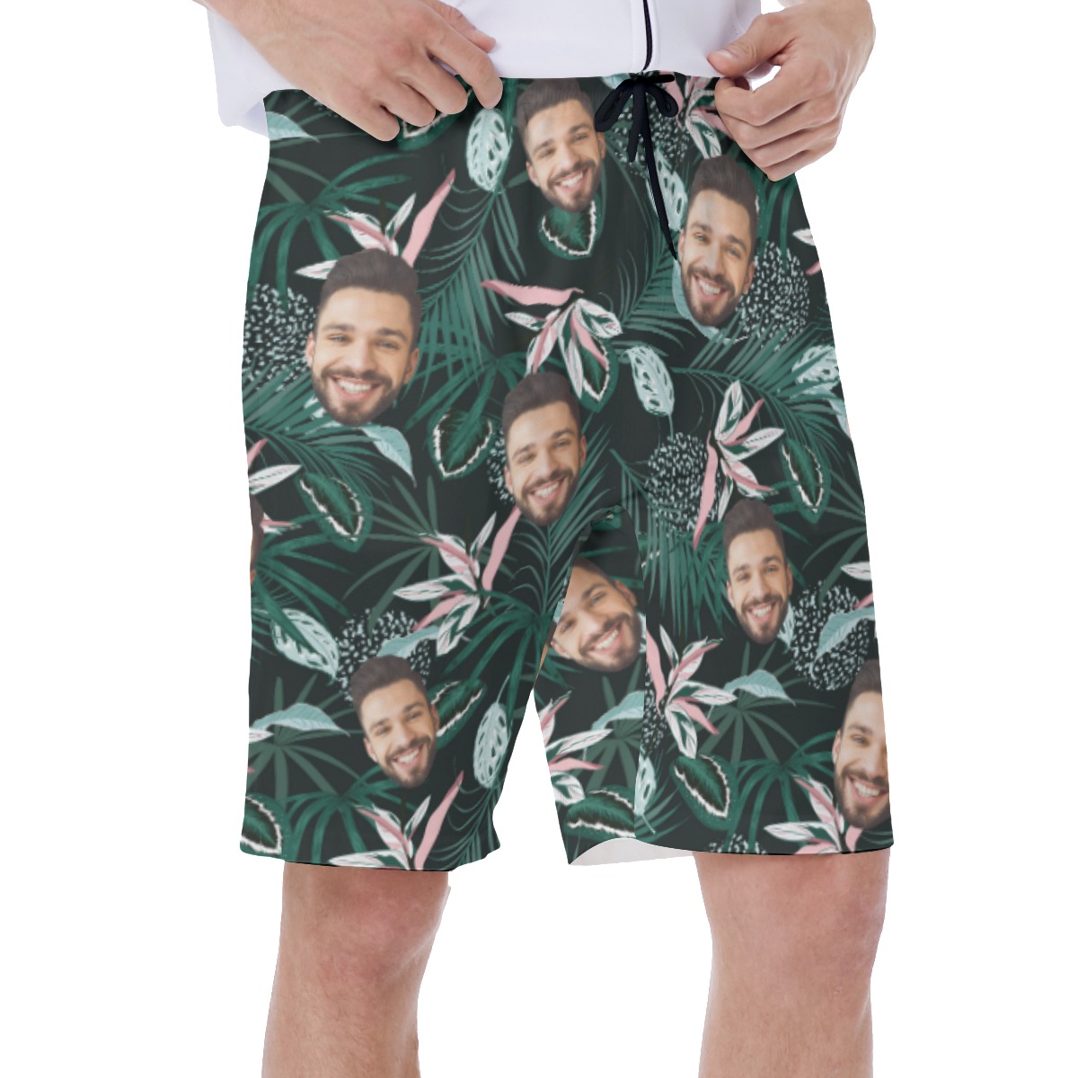 Tropical Green Hawaiian Shorts For Men