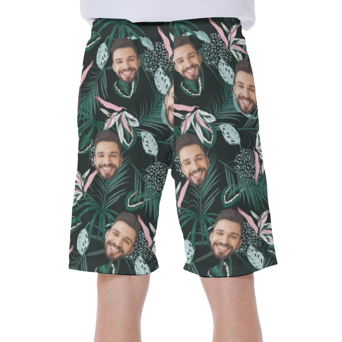Tropical Green Hawaiian Shorts For Men